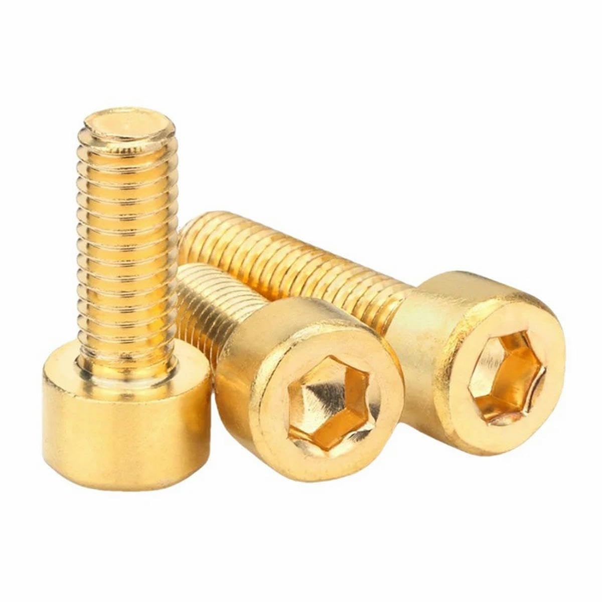 10 pz/lotto M3 M4 M5 M6 M8 Viti a testa cilindrica con esagono incassato in ottone DIN912-M10-25mm x10 pz