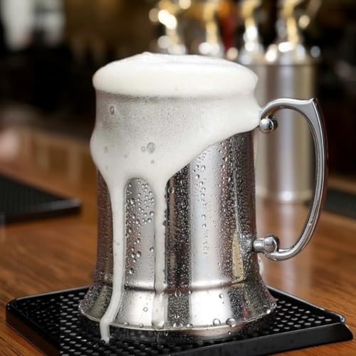 CDJ 15oz Double Wall Stainless Steel Beer Stein Mug with Handle by CDJ - Used condition - US$19.14