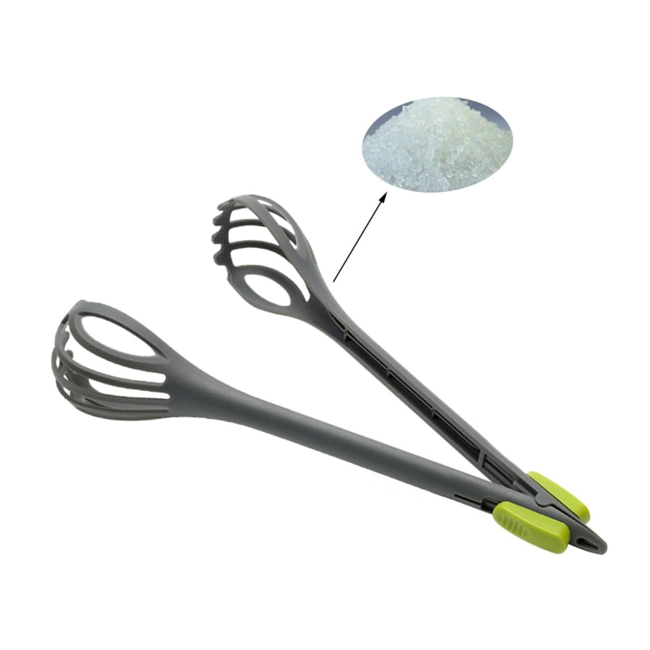 Unomor 2pcs Nylon Beater and Food Serving Tongs Dual-purpose Kitchen Tool for Mixing and Serving Manual Blender Ergonomic Design for Whisking and Cooking