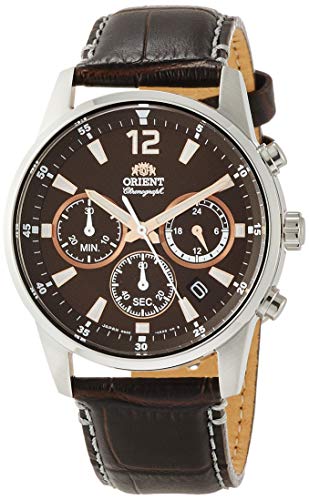 Orient Sport Quartz RN-KV0005Y l'alliance de l'acier et d'un cadran marron raffiné