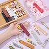 AHANDMAKER 28 Pcs Daisy Beadable Keychain Bars Daisy Flower PU Leather Key Chains Bohemia Floral Charms for DIY Crafts Jewelry Making Gift Holiday Party Favor Supplies #2