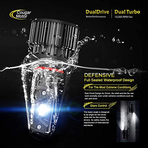 image for Cougar Motor 9005 Bulbs, HB3 Light Bulb K16 Series 6000K White 9005 Fo
