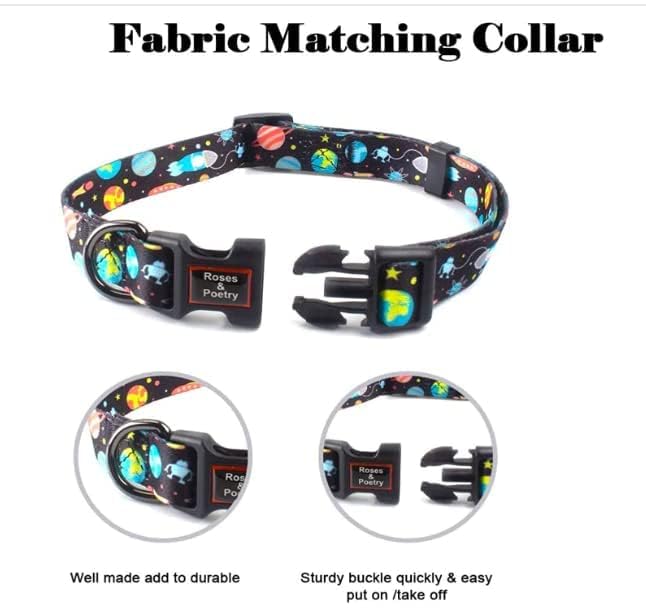 Cosyhome london Adjustable Nylon Dog Collar with Patterns, Soft Comfy Pet Collar for Small Medium Large Dogs (blue bones, s) - Image 3