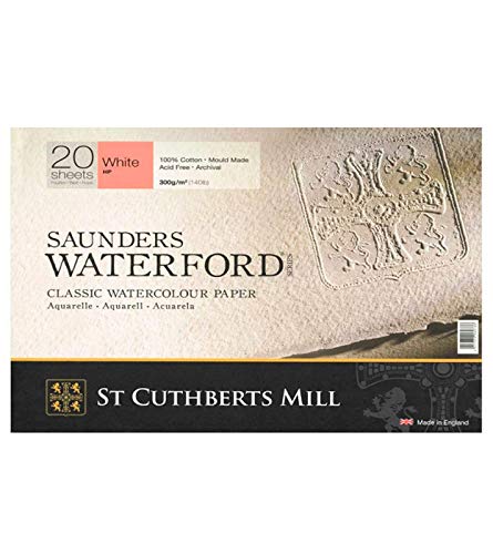 SAUNDERS WATERFORD CLASSIC WATERCOLOUR BLANCO 20 HOJAS SATINADO 360x260mm 300g