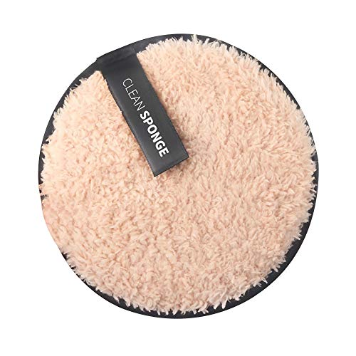balloonbobo Makeup Removal Cookie Puff Reusable Face Eraser Removing Cleaning Puff 1 Piece Sponge Make Up Remover Powder Cleansing Cloth Pad Khaki