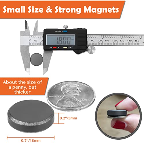 Anpro 120 Pcs Strong Ceramic Industrial Magnets Hobby Craft Magnets-11/16 Inch (18Mm) Round Magnet Disc For Refrigerator Button Diy Cup Magnet Craft Hobbies, Science Projects & School Crafts #TOP1