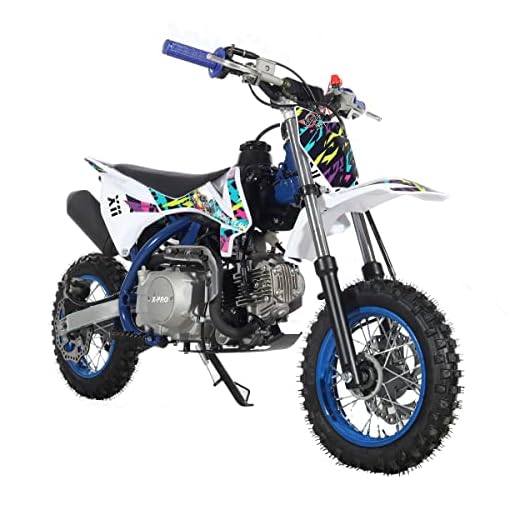 X-PRO 110cc Dirt Bike Gas Dirt Bike Pit Bikes Dirt Pitbike with Automatic Transmission, 10"/10" Tires! (Blue)