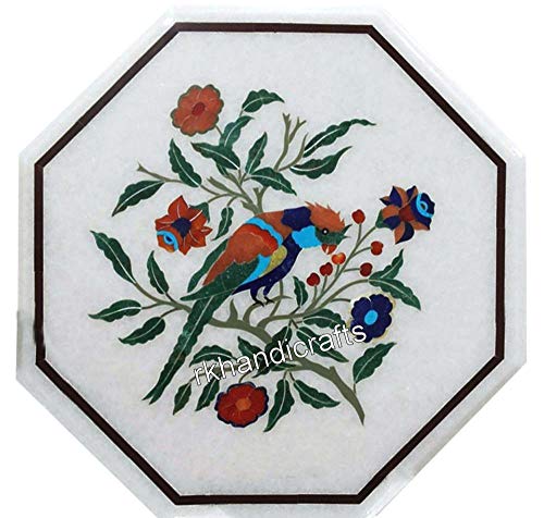 14 x 14 Inches Marble Sofa Side Table Top Inlay Coffee Table with Natu 14 x 14 Inches Marble Sofa Side Table Top Inlay Coffee Table with Natu