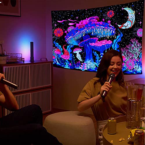 Tapeçaria cogumelo psicodélico,Tapeçaria cogumelos frescos - Tapeçaria Cogumelos Coloridos para Deco