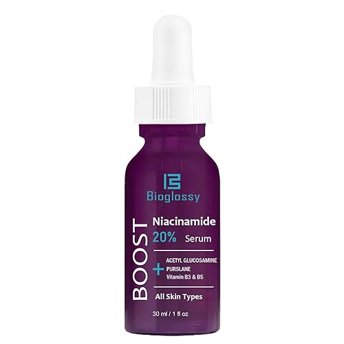 Bioglossy Suero de niacinamida al 20 % para cara, suero concentrado de niacinamida y vitamina B3, minimizador de poros, tratamiento