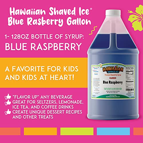 Hawaiian Shaved Ice Syrup, Blue Raspberry, Gallon #TOP1