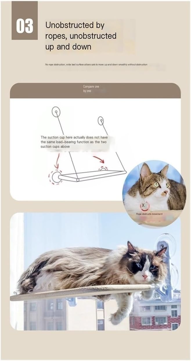 review Foldable Cat Hammock for Window - Cordless, Reversible Cover, Solid Metal Frame, Black