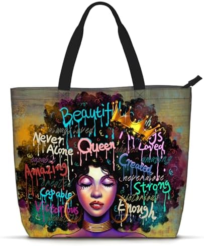 African American Women Tote Bag Black Shoulder Handbag For Women ...