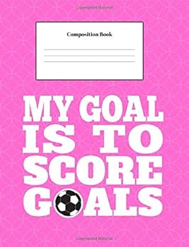 Soccer Themed Wide Ruled Composition Book: Pink lined Composition Notebook for Soccer Players; 100 sheets; 200 pages