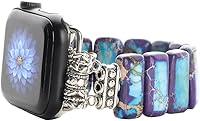 Vista 11 de Natural Stone Imperial Jasper Bracelet Beaded-Bands Compatibe with iWatch Series11 10 9 8 7 6 5 4 3 2 1, Handmade Elastic Stretch Beaded Strap For