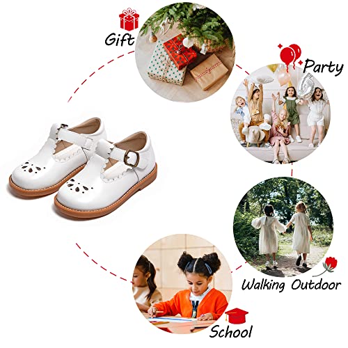 Image of PHIRAMIN Toddler Girl Mary Jane Dress Shoes-Little Girl School Uniform Shoes for Wedding Party