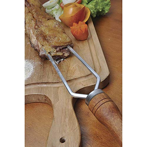 Mor - Espeto Alumínio Duplo Para Churrasco 90Cm