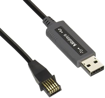 Mitutoyo 06AFM380F USB Input Tool Direct Digimatic to USB Cable, Flat Straight Type, 2 m Length, USB HID Output for Direct PC Data Collection from Digimatic Measuring Tools