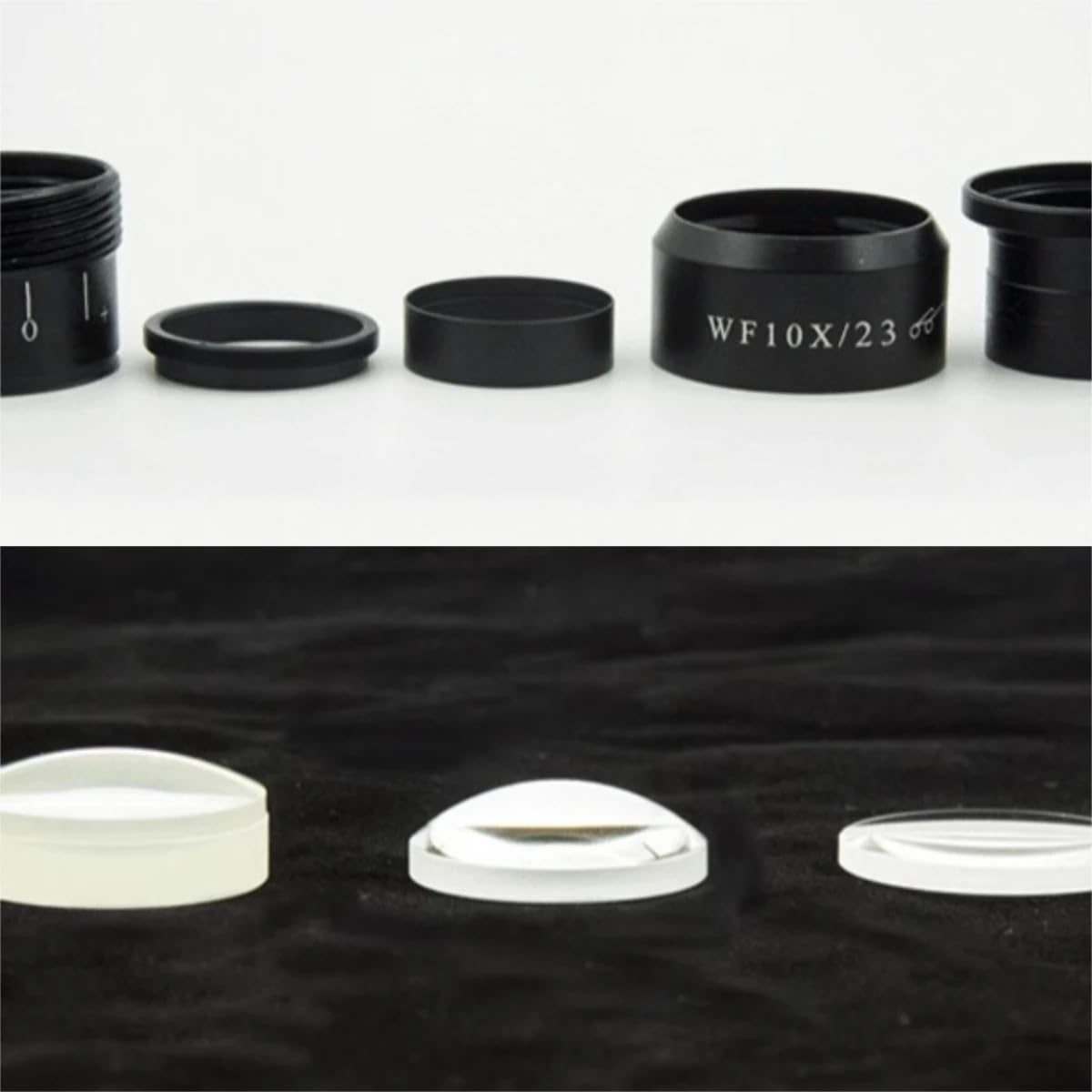 WF10X 22 23 24 mm szerokokątny okular, stereomikroskop regulowany 30 mm (2 szt. 22 mm)