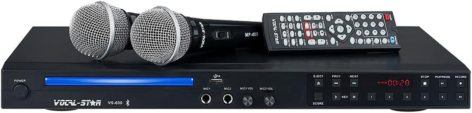 Vocal-Star VS-600 Karaoke Machine HDMI With Bluetooth,Including 150 Karaoke Songs & 2 Microphones