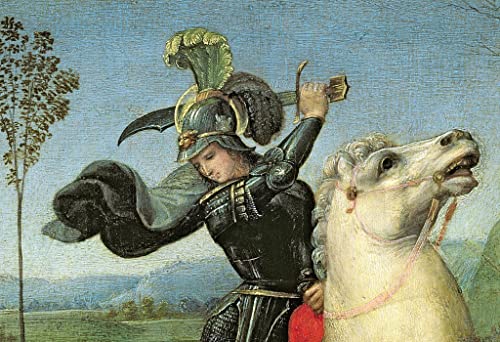 Lienzo de San Jorge y el dragón de Rafael para decoración del dormitorio