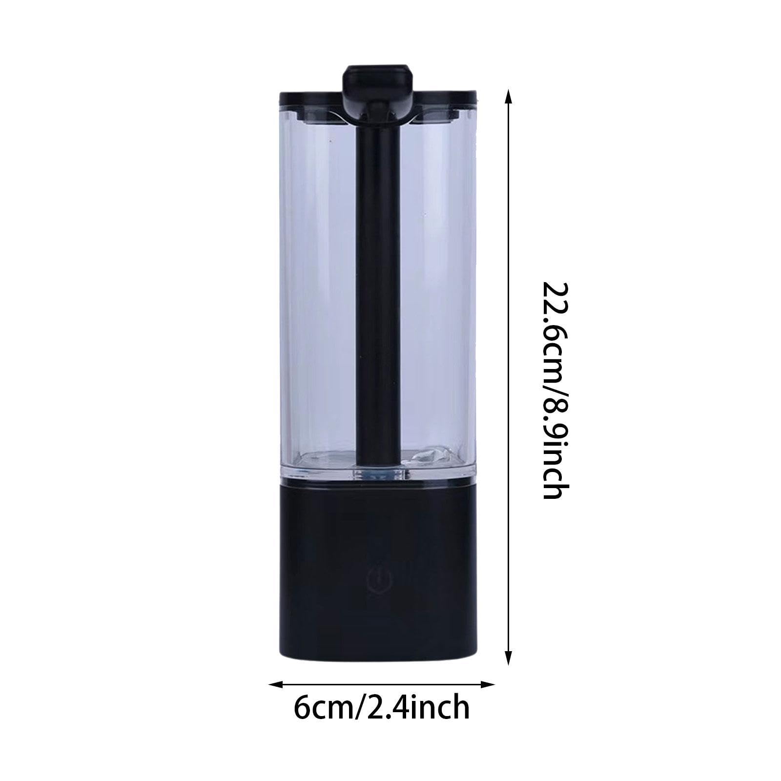 Qianly Dispensador Automático de Jabón con Control Inteligente Instalación en Pared O Recargable USB Depósito 550ml IPX5 Resistente Al Agua Adecuad, Negro, Individual