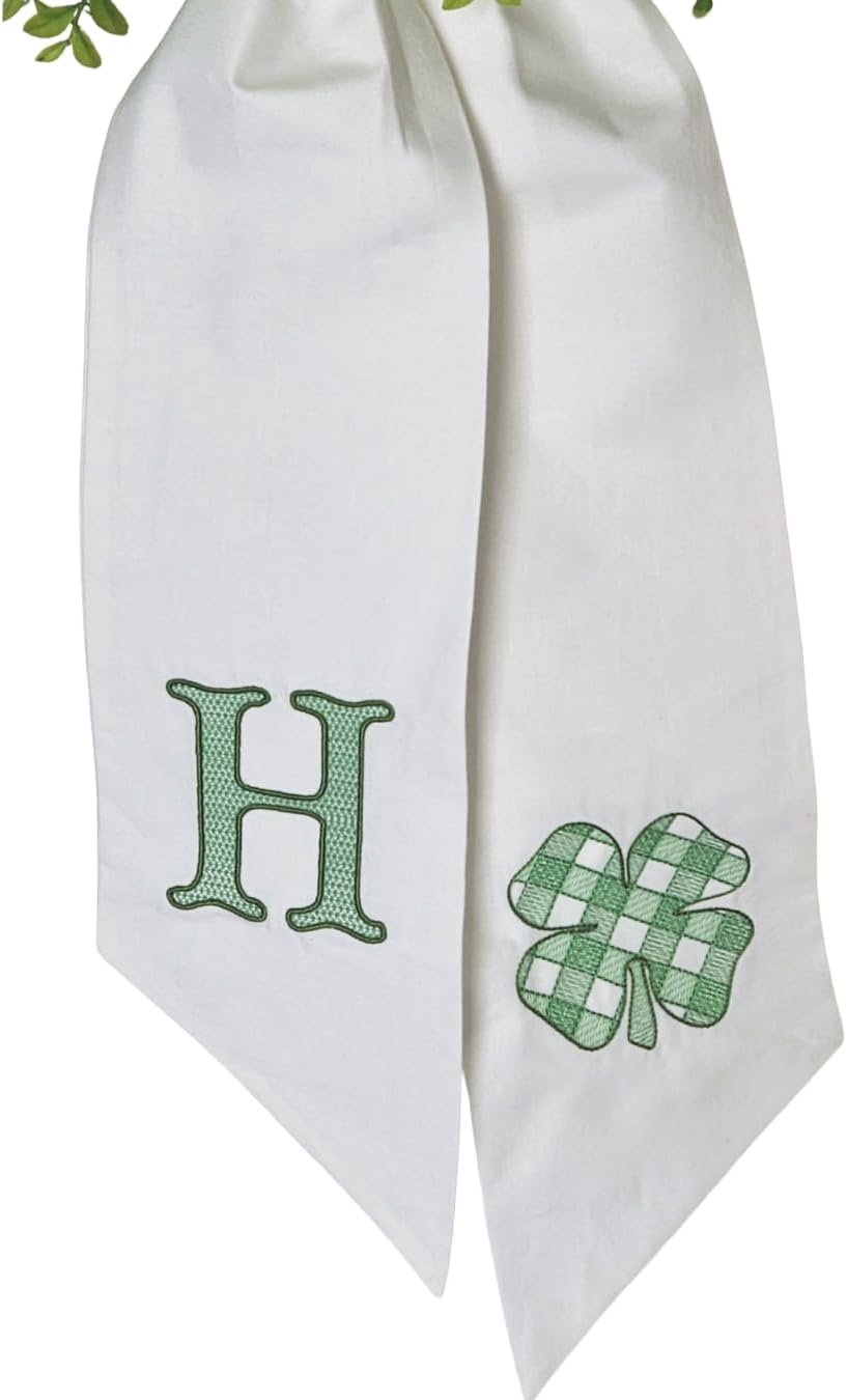 Monogram Wreath Sash, Christmas Wreath Sash, Front Door Decororations, Custom Monogram Door Decor (Ornament)