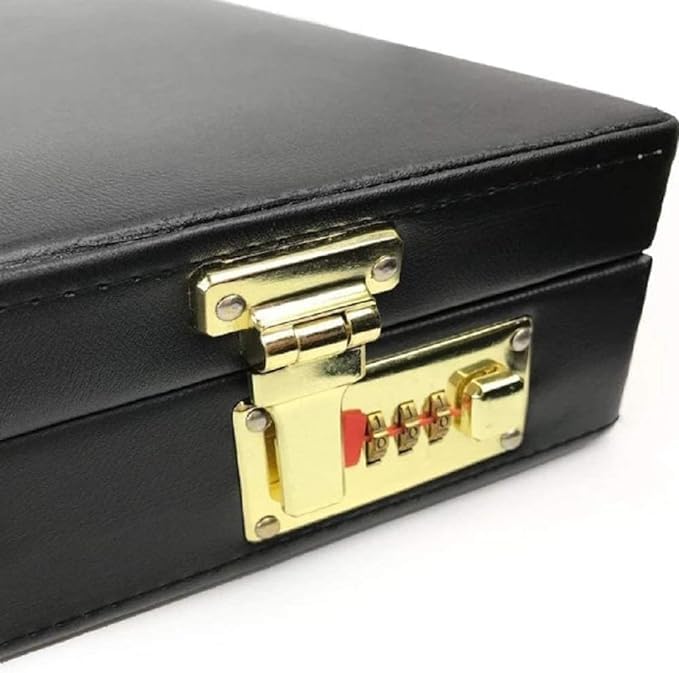 Masonic Regalia Grand Size Apron Apron briefcases with Gold Bullion Square & Compass and G Imitation Leather, Black, 21X18X3.5 Inch4