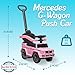 Best Ride On Cars 3 in 1 Mercedes G-Wagon Push Car for Toddlers 1 to 3 Years Old, Kids Outdoor Stroller with Music, Horn Sounds, Realistic Driving Experience, Pink