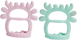 TOYANDONA 2 Pçs Mordedor De Silicone Brinquedos Para Bebês Mordedor Molar Brinquedos Para Bebês Brinquedos De Silicone Brinquedos Infantis Mordedor Infantil Caranguejo Brinquedo Do Bebê