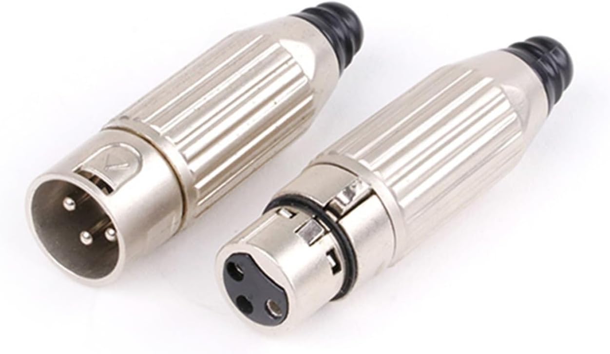 1個 XLR 3ピン オス&amp;メス プラグ XLR オーディオ マイク コネクタ MIC 【メスコネクタ】 (カラー: D1033