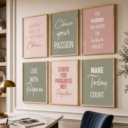 Image of kotart Motivational Quote - Painting for Living Room Bedroom Office Wall hanging frames | wall Paintings with Frame for Home Decoration Set of 6 Multicolo (10x13 inch, D)