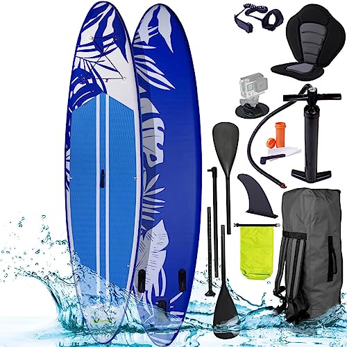 BRAST SUP Board Fusion | Aufblasbares Stand up Paddle Set | 300-320cm viele Modelle | inkl. Zubehör Fußschlaufe Paddel Pumpe Rucksack | Blau Orange Weiß | Fusion 320