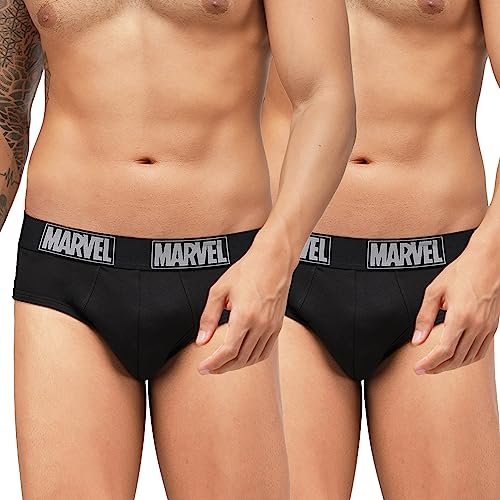 Image of Zoiro Men Cotton Blend Printed Marvel Brief Pack of 2 |Colours May Vary