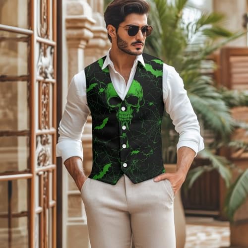 TOADDITDO Suit Vest Men's Slim Fit Business Formal Waistcoat Casual Dress Vests for Dinner,Prom,Wedding3