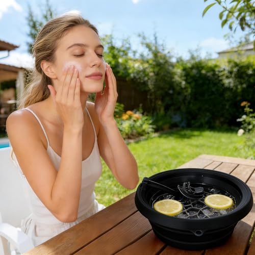 Cuenco facial para agua helada plegable de silicona para spa facial 2