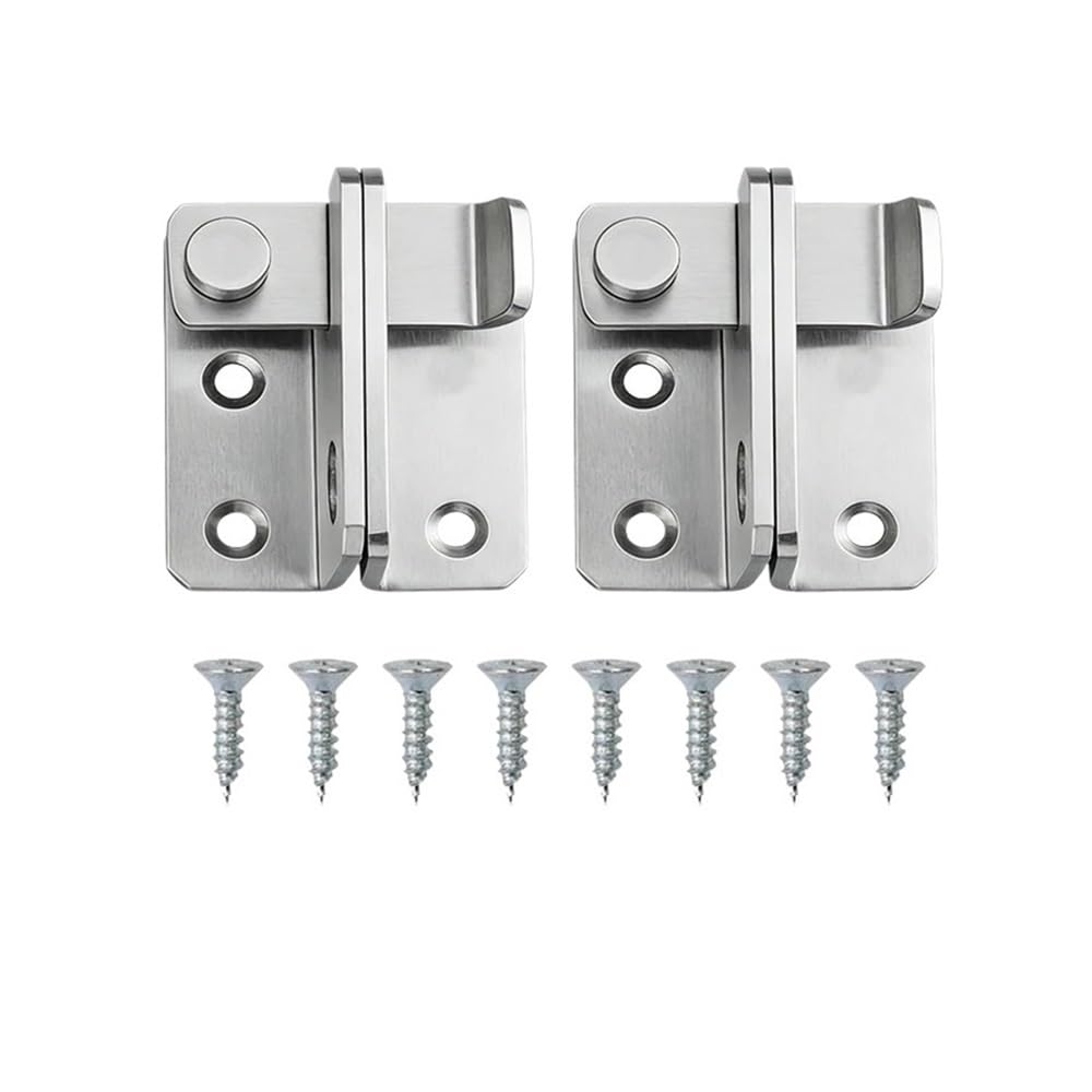 Pawuniscript 2Sets-(Silver) 2Pcs 270° Cabinet Locking Hinges, Waterproof Rustproof(2Sets-(Silver))