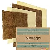 EINFACH UND NACHHALTIG - Unsere Vegan Wachs Wraps sind einfach zu verwenden. Mit den Händen leicht anwärmen und die Schüssel oder Obst/Gemüse abdecken