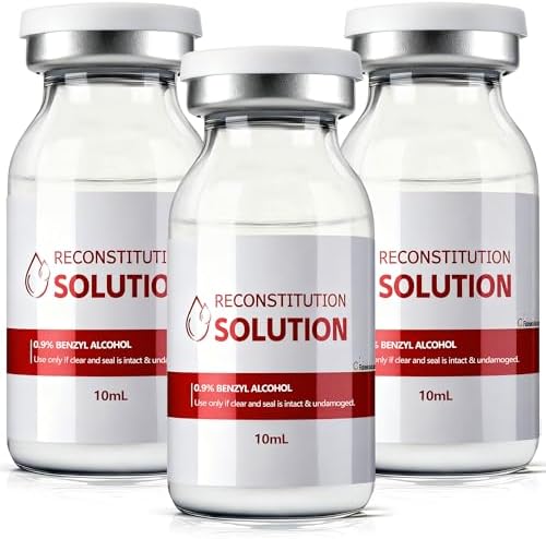 Reconstitution Solution 10 ML 3 Pack in Premium Glass Vials