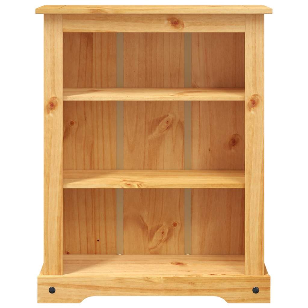 Regał na książki, 3 półki, styl meksykański, drewno sosnowe, regał do salonu, uniwersalny regał na książki do sypialni, 80 x 29 x 100 cm