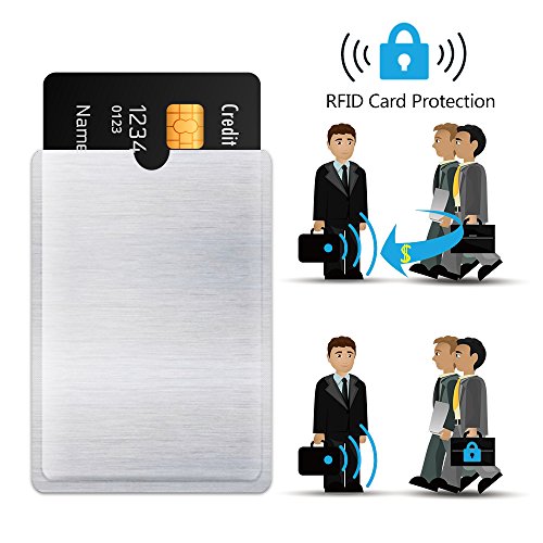 Topmeg RFIDCP6-1 Rfid Blocking Sleeve Anti Theft 4 Credit Card & 2 Passport Holder Wallet Pocket thumb #5
