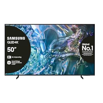 Samsung TV QE50Q60DAUXZT QLED 4K, Smart TV 50" Quantum processor Lite 4K, AirSlim, DVBT-2, Q-Symphony & OTS Lite, Integrato con Alexa e Bixby, compatibile con Google Assistant, Titan Gray 2024
