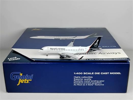 Amazon.com: GeminiJets Republic Airways E175LR N402YX 1/400 Aircraft ...