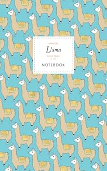Llama Notebook - Ruled Pages - 5x8 - Premium: (Sky Blue Edition) Fun notebook 96 ruled/lined pages (5x8 inches / 12.7x20.3cm / Junior Legal Pad / Nearly A5)