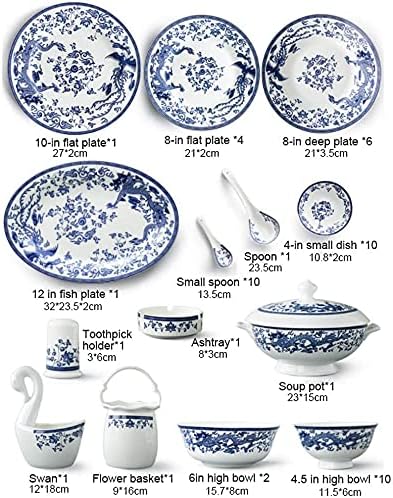 磁器食器セット、プレート＆ボウルセット、セラミック食器50点セット、ボウル/スープポット/プレート/スプーン | ボーンチャイナディ