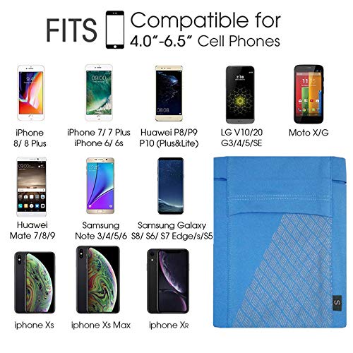Ailzos Phone Armband Sleeve, Universal Armband Blue Sports Strap Holder Cell Phone Running Armband For Exercise Workout Fits Iphone 6 6S 7 8 X Ipod Android Samsung Galaxy S6 S7 S8 S9 Note 5, Blue, S #TOP6