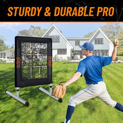 Image of Pitching Net, 9 Hole Baseball & Softball Pitching Net with Strike Zone, Adjustable Pitching Target with 9 Pocket Design, Portable Pitching Practice Equipment