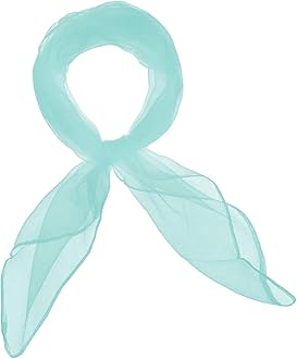 Basic Sense Plain Square Chiffon Neck Scarf For Lady Retro 50s Light Weight