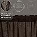 VHC Brands Burlap Chocolate Balloon Valance 15x60 Country Curtains, Dark Brown