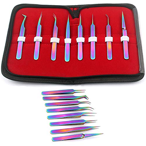 OdontoMed2011® Set of 8 Piece Stainless Steel Multi Rainbow Color